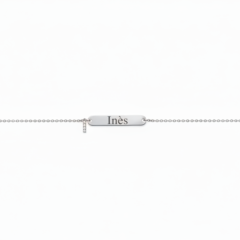 Bracelet Inès argenté fond blanc