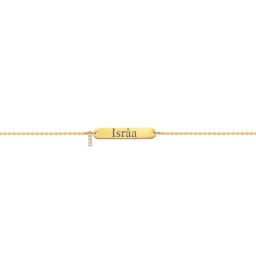Bracelet Israâ fond blanc sans plateau