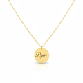 Collier médaillon Rym doré avec ombre