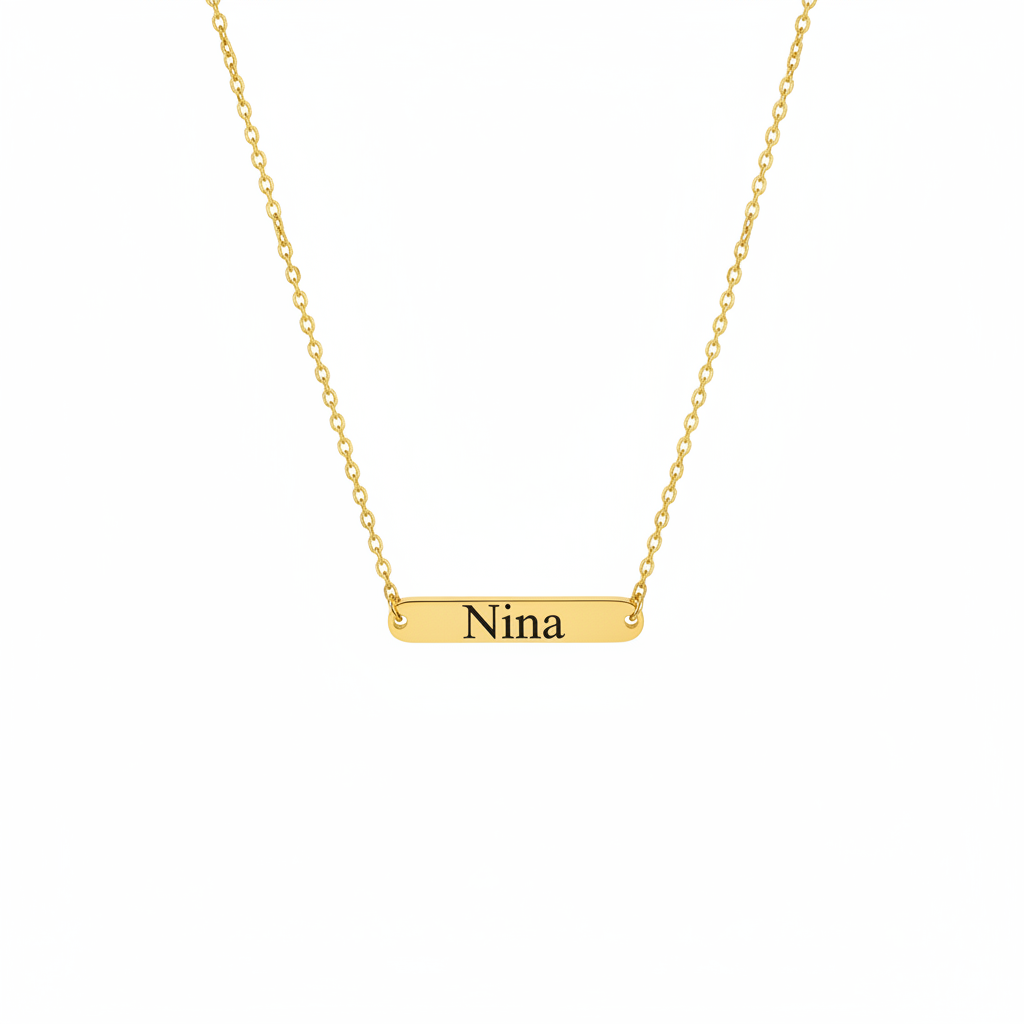 Collier Nina doré fond blanc